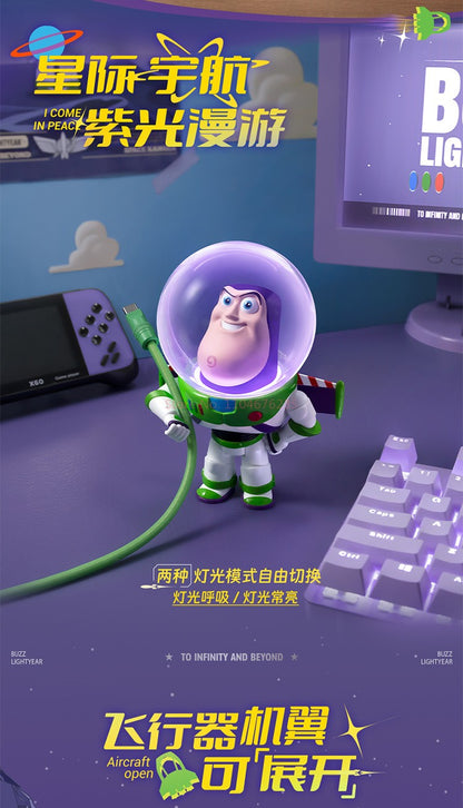 Novos Brinquedos de Luz Noturna Buzz Lightyear Disney Cabeça de Bolha Presente Infantil Anime Bonecos de Ação Buzz Lightyear Enfeites de Luz Noturna Toy Story