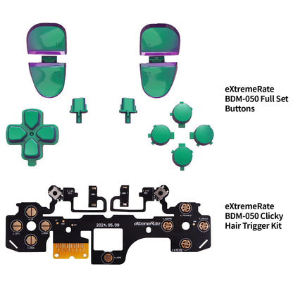eXtremeRate for ps5 Controller BDM-040/BDM-050/060 Whole Clicky Kit V2, Shoulder Face Dpad Buttons