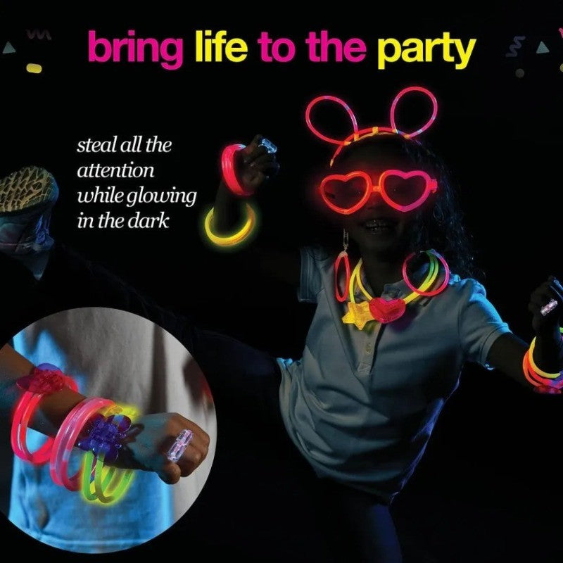 50/100PCS Glow Stick Set with 17 Accessories DIY Perfect for Vibrant Party Supplies for Concert Halloween Festivals Events? Part