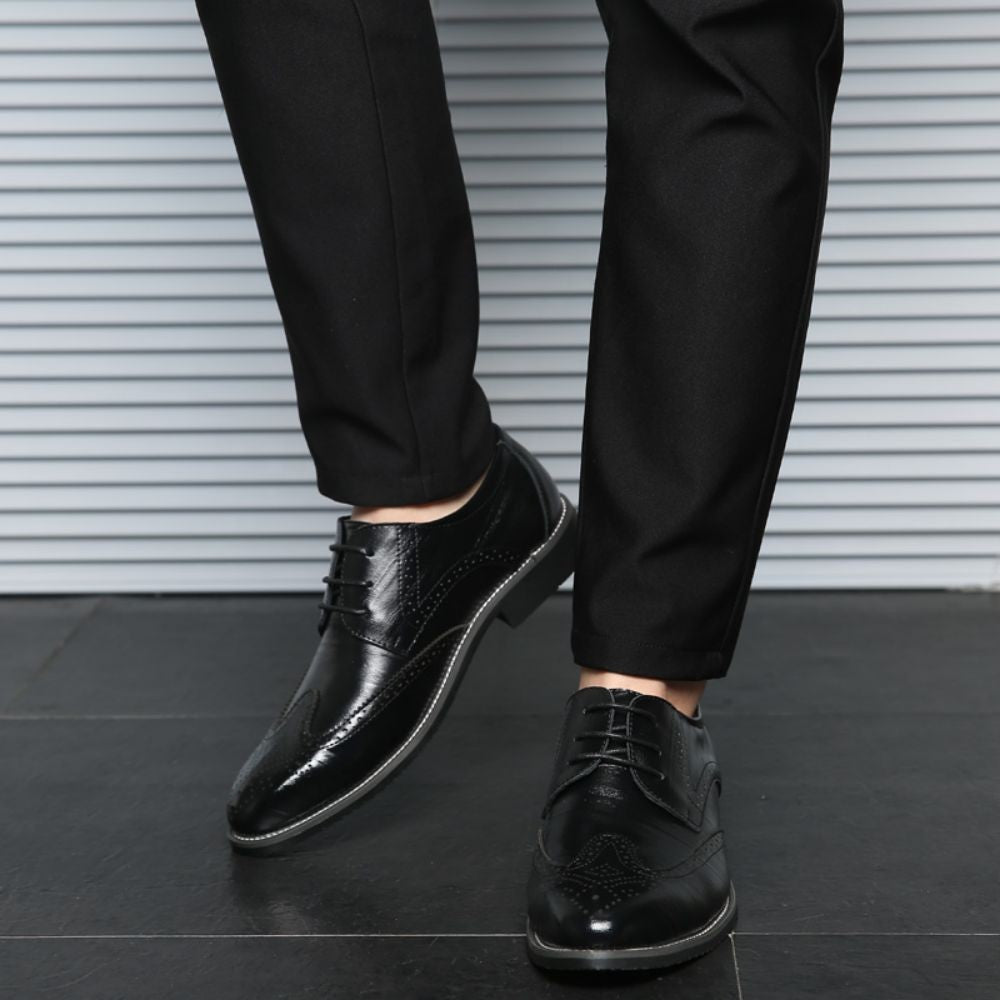 Men's Business Dress Shoes Pointed Toe Lace-Up Oxfords (Large Sizes Available)