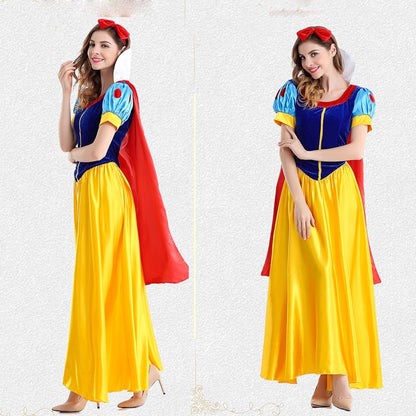 Adult Cosplay plus size Dress Girl Princess Dress Women Adult Cartoon Princess Snow White Halloween Party Costume