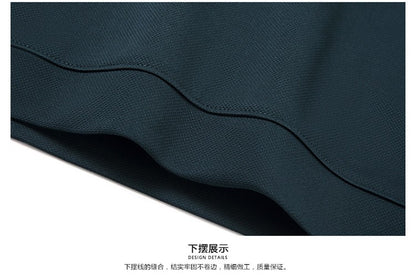 Fashion Fake Two-piece Men Long Sleeve Shirt Stripe Splice Lapel Loose Casual Pullover Tops 2025 Male Formal Business Polo Shirt