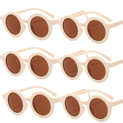 6PCS Round Glasses for Men and Women, Suitable for Travel, Fashionable, Summer Pool, Beach Party.
