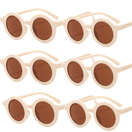 6PCS Round Glasses for Men and Women, Suitable for Travel, Fashionable, Summer Pool, Beach Party.