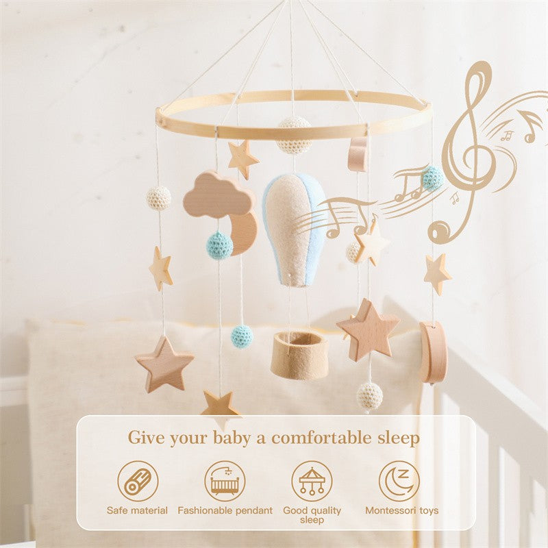 Baby Wooden Bracket Bed Bell 0 6 Months Toy Bracket Accessories Hanging Bracket Soft Mobile On the Bed Baby Room Decoration Crib