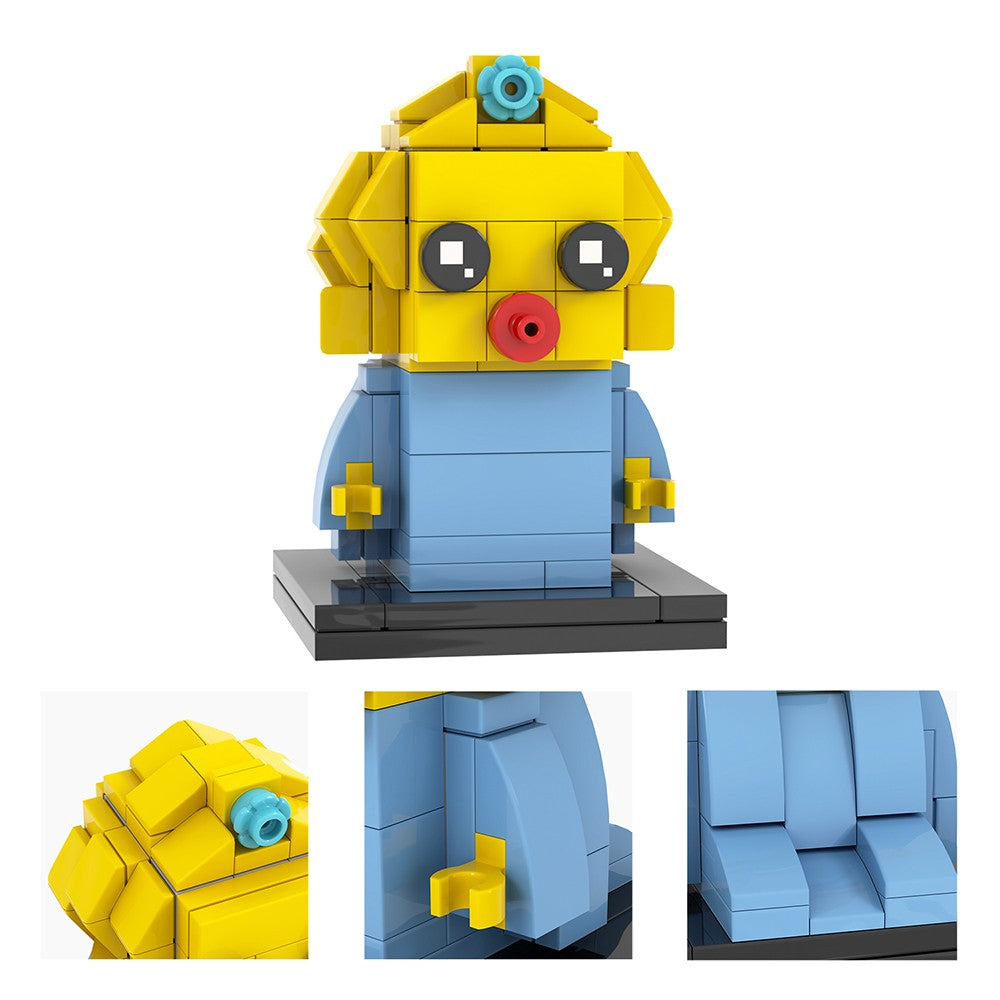 MOOXI Simpson Brickheadzed Kit de Montagem para Diorama DIY Modelo de Blocos de Construção para Adultos Conjunto de Brinquedos Infantis MOC Bricks Presente Montessori
