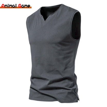 Men's Workout Tank Tops Athletic Training Gym Shirts Vest Cotton Sleeveless T-Shirt