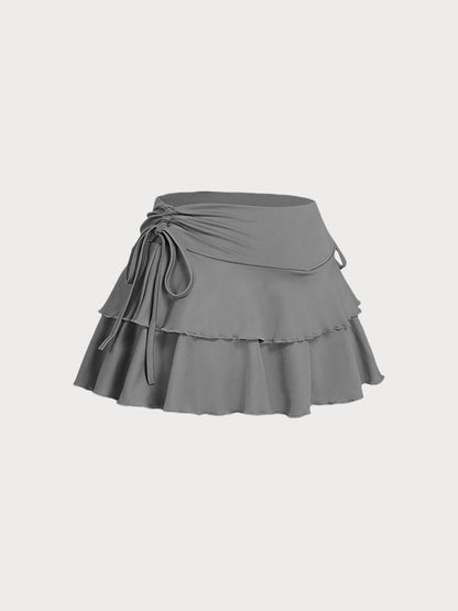 New fashion solid color casual versatile women's plus size skirt