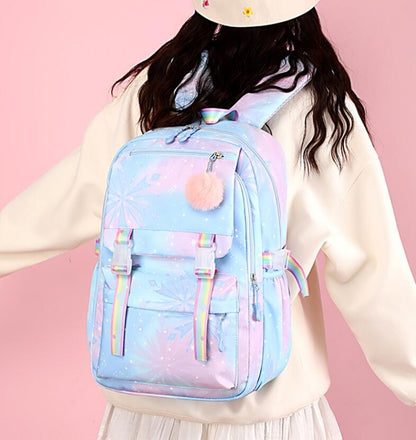 Cartoon Lilo Stitch Printed Backpack Teenger Girl Boy Schoolbag Kawaii Student Children Schoolbag Laptop Bookbag Travel Bag