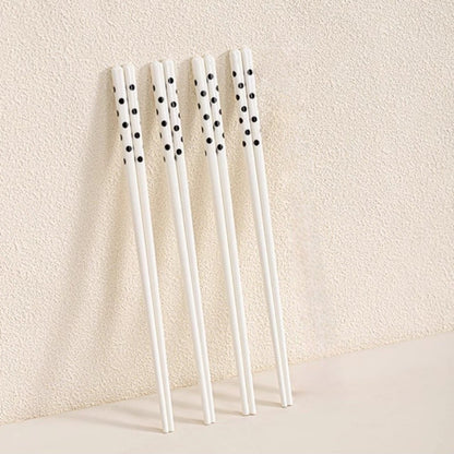 2/4 Pares de Hashis de Cerâmica Estilo Polka Dot Ins, Hashis Simples Anti-escaldantes para Sushi, Resistentes a Bolor, Hashis Chineses