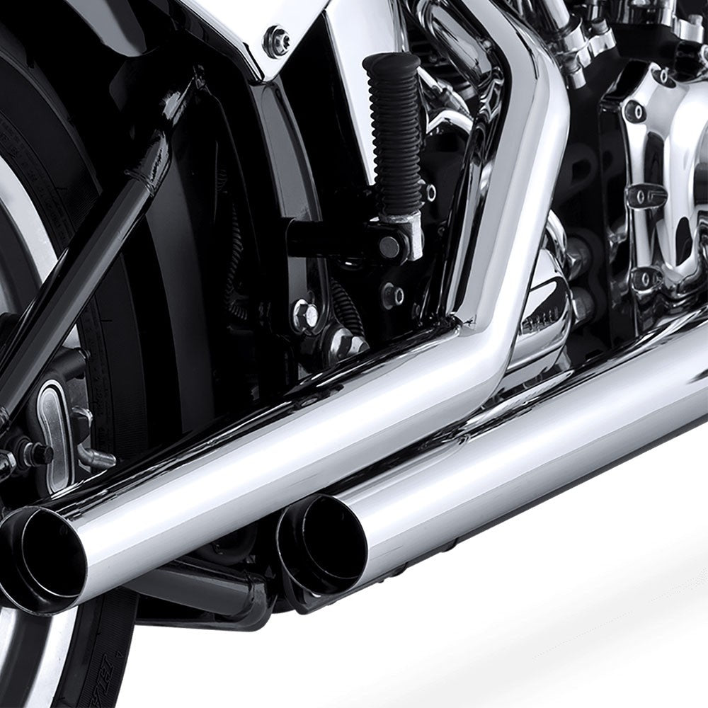 Full Coverage Stainless Steel Motorcycle Exhaust System with Heat Shields Compatible for 2007-2011 FXST/FLST Exhaust Pipe