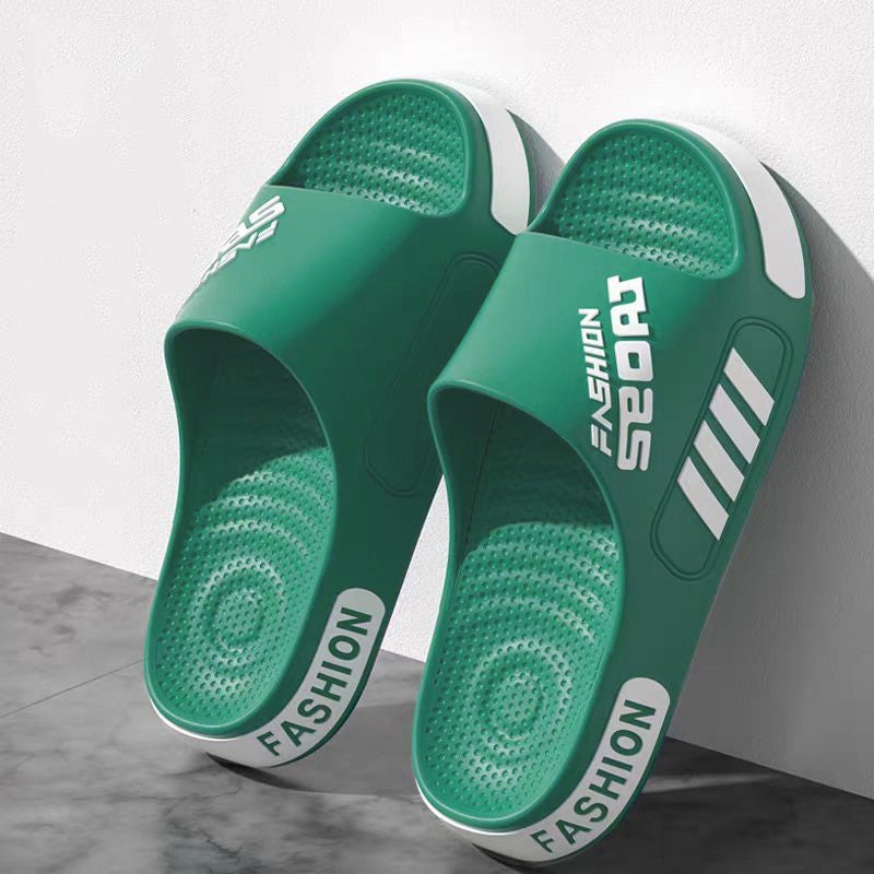 Big Size 48-49 Men Slippers Summer Flat Sole Home Slippers For Women Man Open Toe Trend Slides Couple Light Beach Shoes Sandals