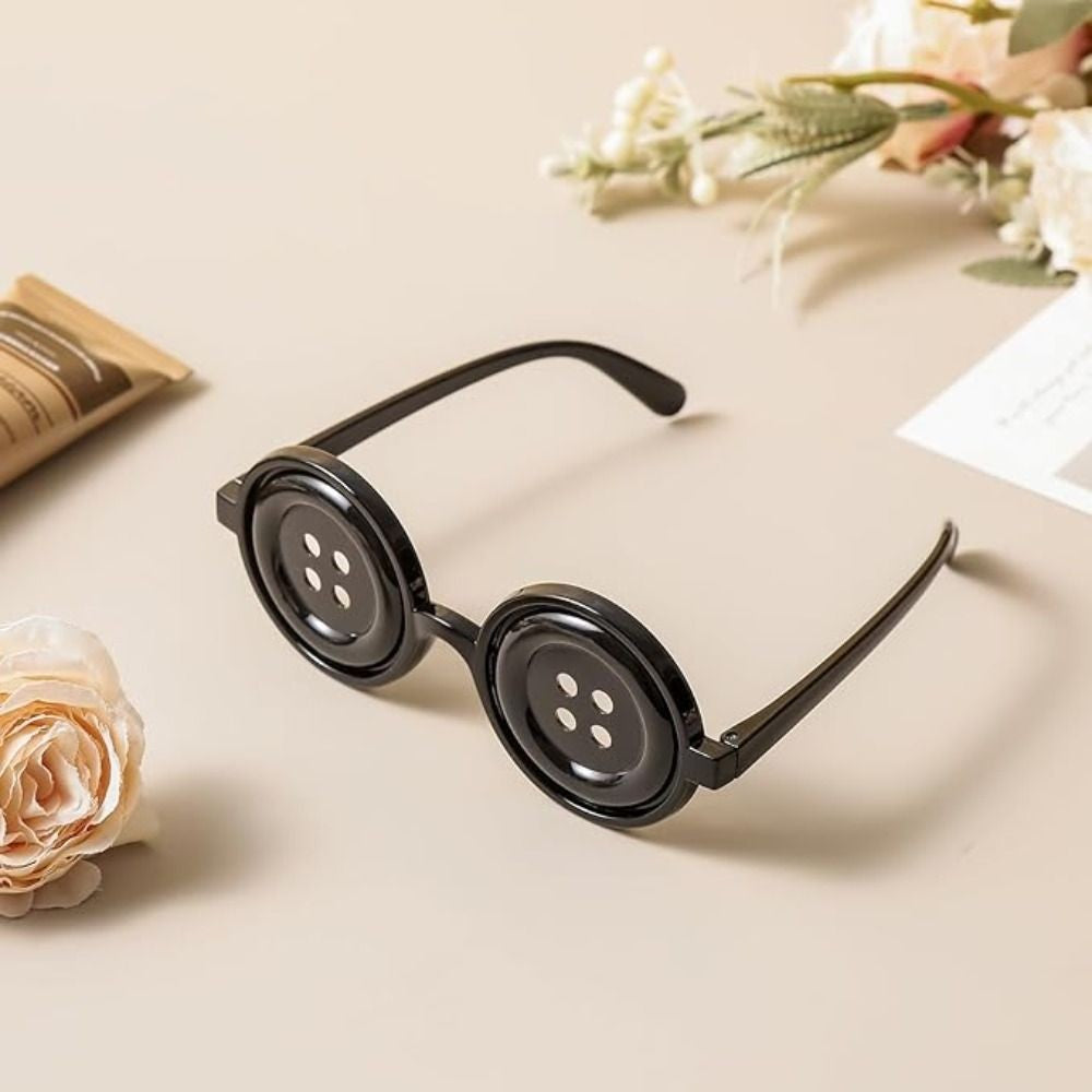 Button Eyes Glasses Eyewear Halloween Glasses Cosplay for Halloween Costume Accessory Party Favor Eyewear