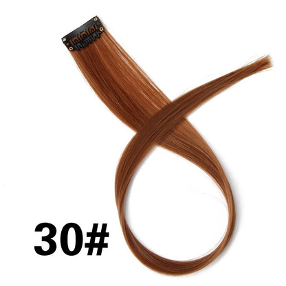 Alileader Aplique de Cabelo Extensão com Clip 57 Cores Ombre Liso Extensão de Cabelo com Clip em Apliques Peças de Cabelo de Fibra de Alta Temperatura