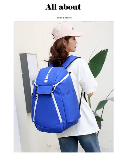 Mochila de basquete de grande capacidade com logotipo personalizado, bolsa de treinamento multifuncional para atividades ao ar livre com número impresso, bolsa esportiva de basquete e futebol
