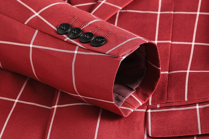 Single Breasted Plaid Suit Men's Clothing Fashion Simple Men Business Social Wedding Party Tuxedo Dress Blazers Jacket