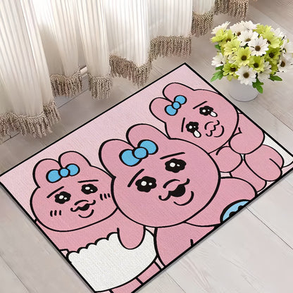 funny cartoon rabbit o-Opanchu U-Usagi small carpet Rug Home Decor Bedroom Mat Hallway Balcony Entrance Doormat Decoration