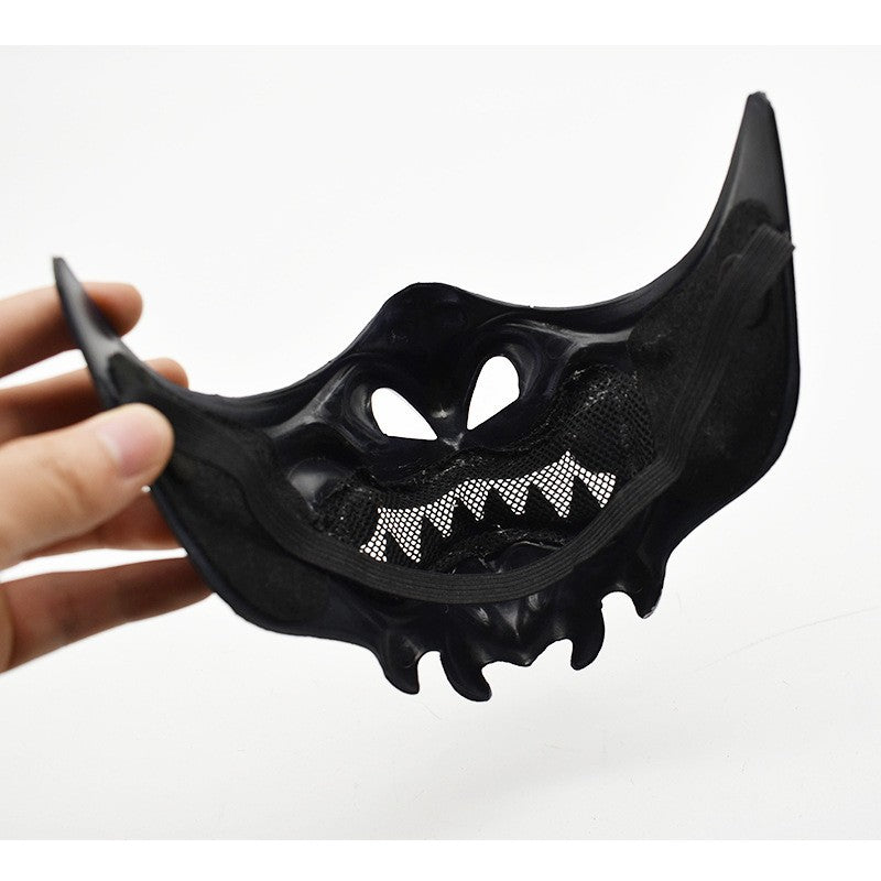 Half Face Devil Samurais Mask for Carnivals Halloween Cosplay Horror Killer Mask Masquerade Mask Party Mask Japanese Mask