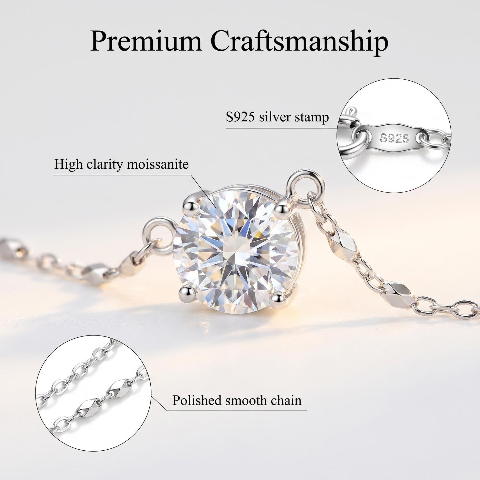 Moissanite S925 Silver Double-layer Necklace Y-shaped Fringed Exquisite Sweater Chain Light Luxury Niche Affordable Jewelry Gift