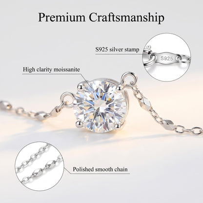 Moissanite S925 Silver Double-layer Necklace Y-shaped Fringed Exquisite Sweater Chain Light Luxury Niche Affordable Jewelry Gift