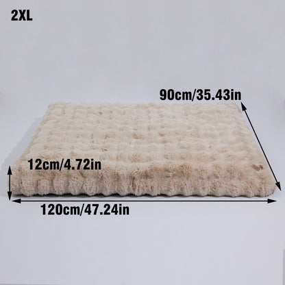Cama M-4GG para Cães de Pelúcia Ultra Macia Cama Calmante para Gatos Base de Espuma Mais Espessa Cama para Caixas Múltiplas Opções de Tamanho para Cães
