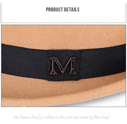 Men Winter Thick Warm Felt Fedora Hats Wool Gentleman Jazz Cap Homburg Male Classical Narrow Brim Top Hat