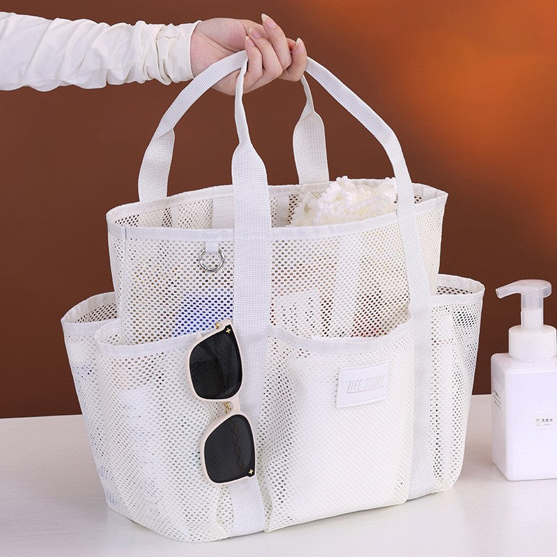 Beach Swimming Bag Fashion Portable Sports Bag Mesh Hollow Travelbag Large Capacity Gym Bag Multi-function Pocket Clutch Bag