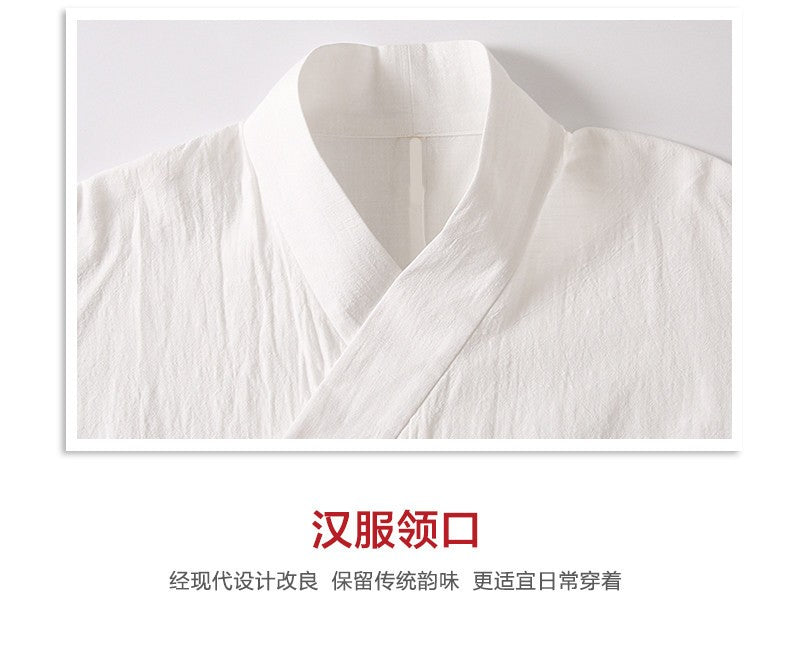 M-7XL Traditional Cotton linen Kimono Shirt Long Sleeve Japanese Streetwear Vintage Shirts Plus Size Chinese Clothing 5XL 6XL