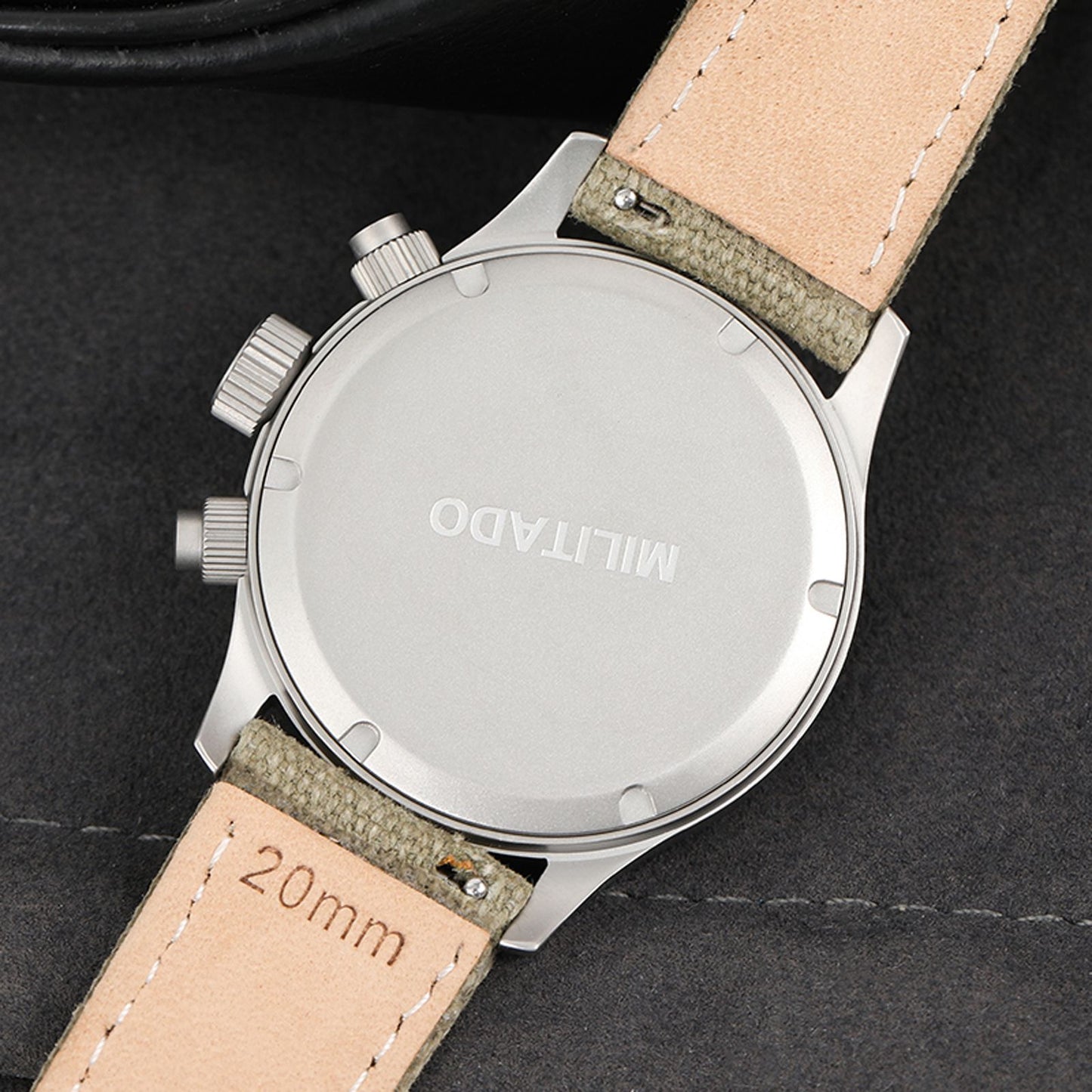 Militado ML1868KF Quartz 3 Dial Watch VK67 Chronograph Movement Luminous Watches Sapphire Glass 100m Water Resistance Wristwatch