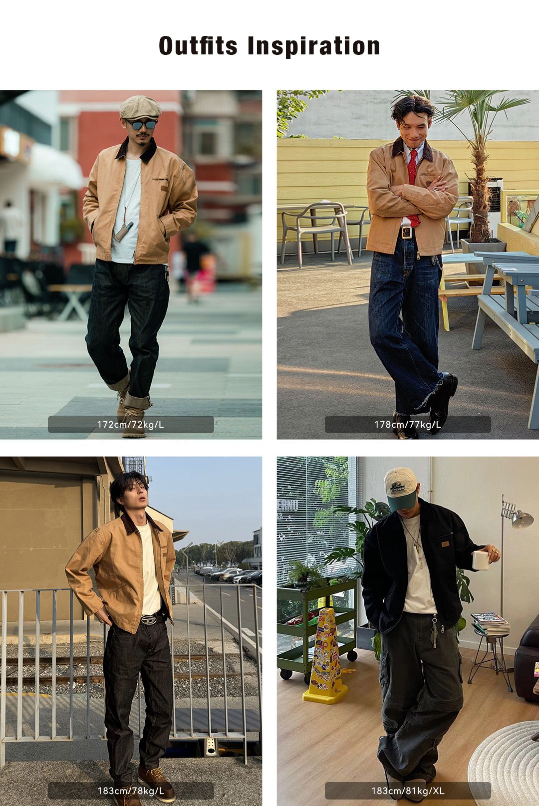 Maden Retro Interstellar Same Style J001 Jacket Canvas Detroit Hunting Jacket Heavyweight Pocket Work Jacket Lapel Collar Coat