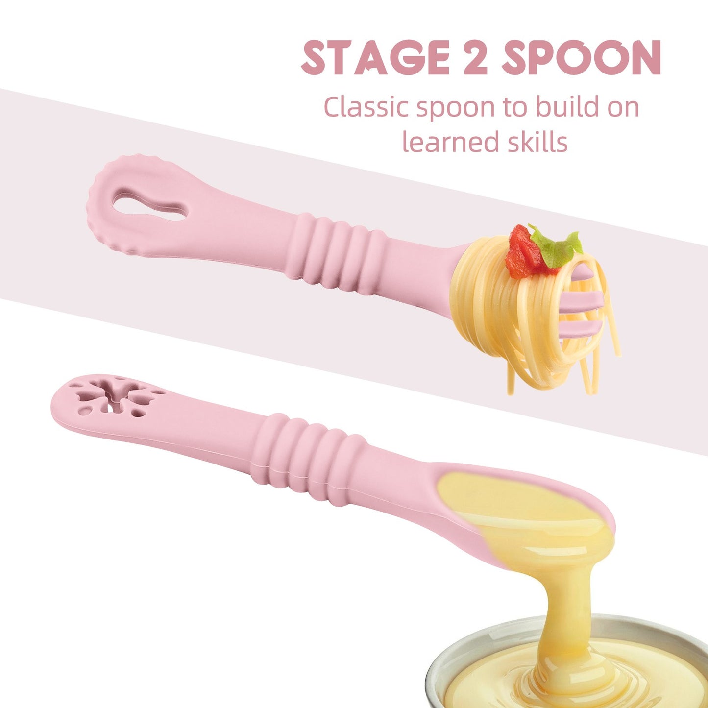 3Pcs Silicone Baby Feeding Bowl Set Learning Dishes Suction Bowl Feeding Spoon For Baby Toddler Training Bendable Chew Utensils