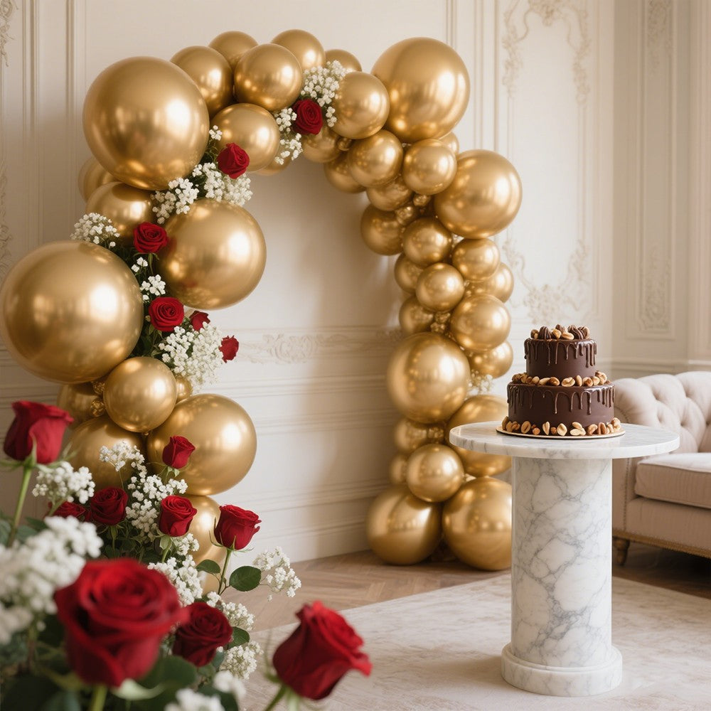10/20/50pcs Metal Luster Chrome Balloon 5/10/12inch Latex Balloons Rose Gold Silver Red Purple Green Pink Balloon Birthday Party