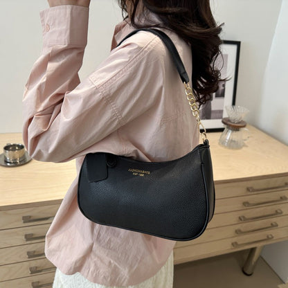 Cherry Pendant Shoulder Bag Women Light Luxury New High-end Women's Bag Soft Lychee Pattern Underarm Bag Casual Dumpling Bag