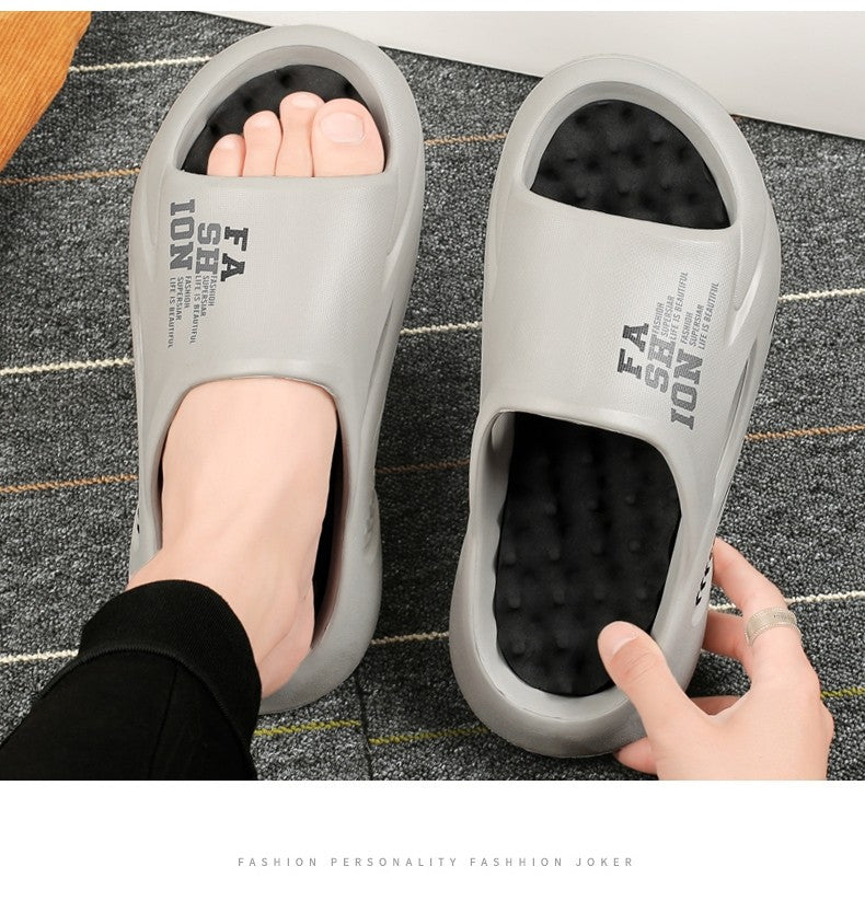 New Summer Man Massage Slippers 2023 Indoor Outdoor Sandals Beach Casual Shoes Soft Bottom Slippers Male Flip Flops Mens Sandals