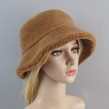 Chapéu de Pele de Carneiro Shearling Partículas Chapéus Femininos Inverno Quente Clássico Luxuoso Bonés de Alta Qualidade Chapéu Feminino Moda Novo Design Chapéu de Balde