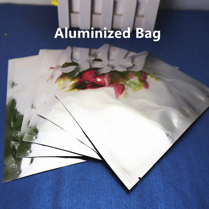 100pcs One Side Clear Laser Shiny Aluminum Foil Zip Lock Bags  Reflective Holographic Self-sealing Pouch for Fashion Accessories