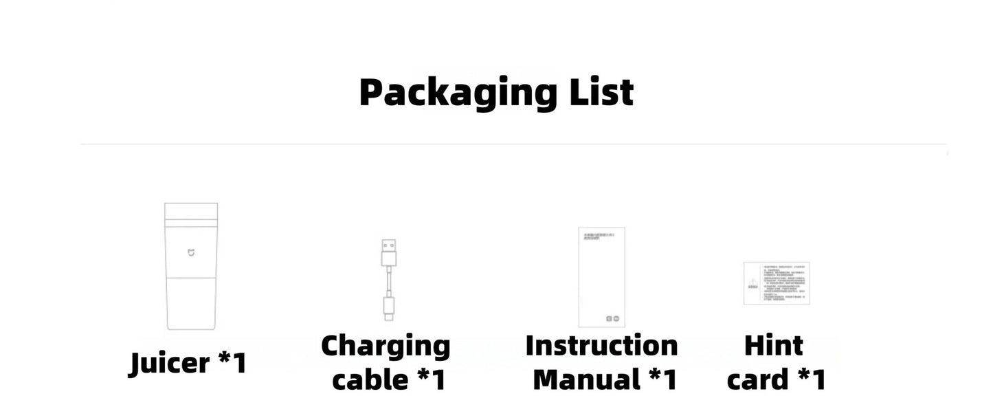 Espremedor Portátil XIAOMI MIJIA Mixer 2 Elétrico Mini Liquidificador Frutas Legumes Gelo Triturado Rápido Processador de Alimentos de Cozinha -CN
