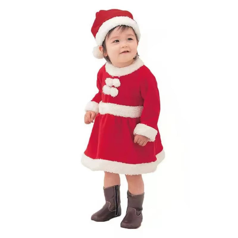 New Year Baby Boys Girls Christmas Santa Claus Costumes Children's Gifts Children Halloween Cosplay Party Kids Clothes