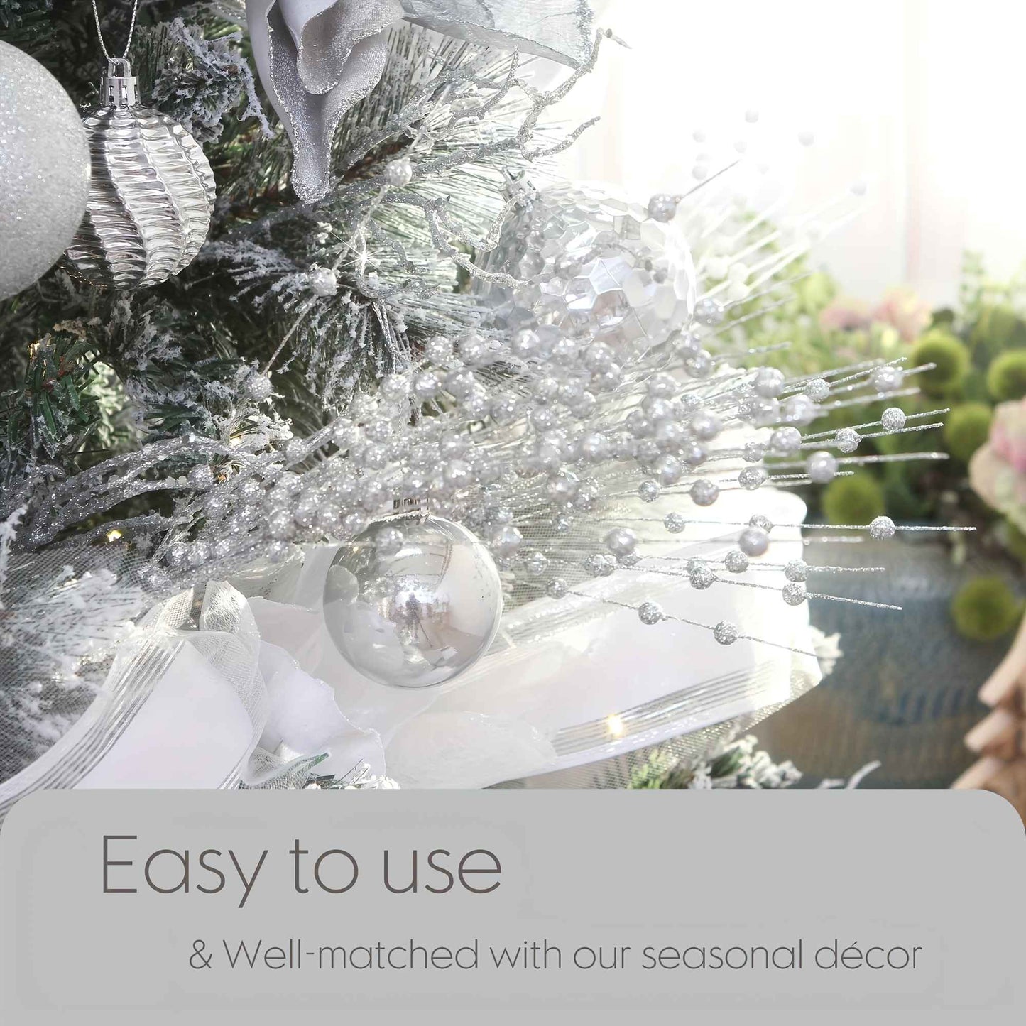 6pcs Christmas Decoration Pistachio Wedding Gift Gold Powder Berries Christmas Tree Handmade DIY Sequin Gold Powder Ball Bunch