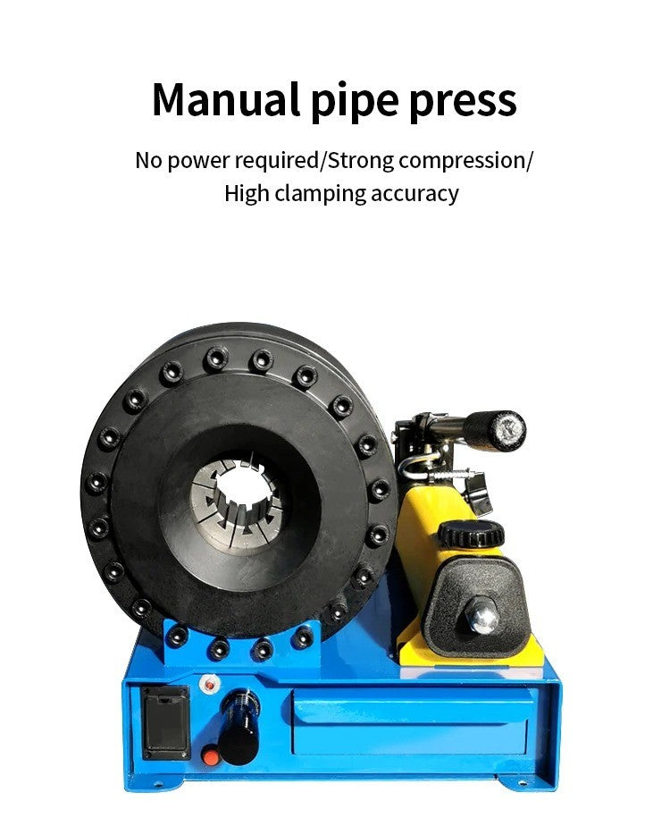 Manual da Máquina de Cravar Mangueiras Hidráulicas  Ferramenta Portátil para Cravar Mangueiras Máquina de Prensagem de Conexões de Mangueiras Máquina de Conformação de Pontas de Tubos