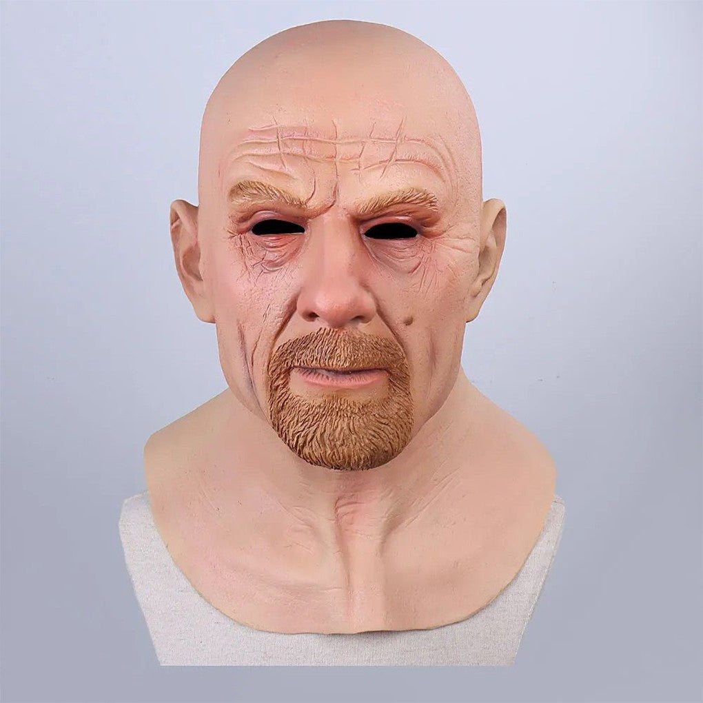 Elderly Woman Man Mask Wrinkle Full for Head Mask Grandpa/Grandma Face Mask Devil Novelty Supplies Halloween Party Cosplay Props