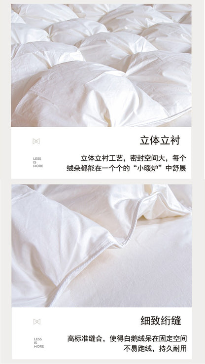 100% white goose down comforter, high-quality five-star hotel twisted flower comforter, pure cotton winter thick comforter
