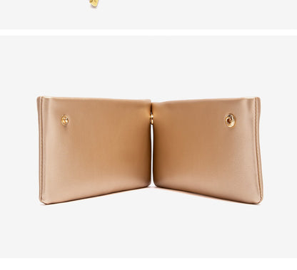 Fashionable Luxury Design 2024 Women's Solid Color Rectangular Handbag Business Party Letter Design Card Bag