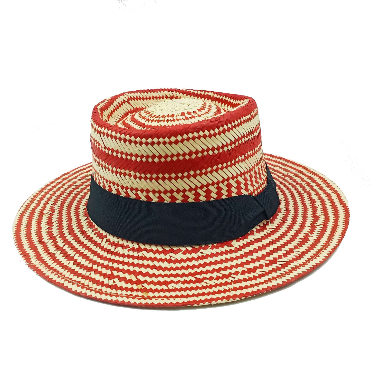 Chapéu de Palha Feminino de Verão Chapéu de Sol Luxuoso Feminino Chapéu de Praia de Proteção Solar da Moda Chapéu Panamá Francês Chapéu Raff de Aba Larga com Topo Abaulado