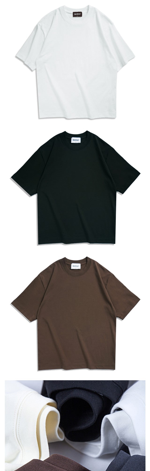 WAVLATII New Men Oversized T shirts Female 260 GSM Casual White Streetwear Tees Black Solid Basic Summer Tops for Young WMT2401