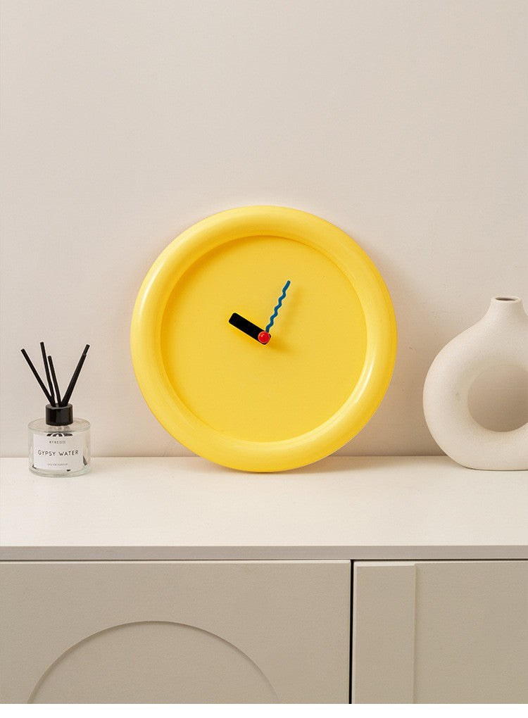 New Wall Mounted Clock Stand Creamy Style Clocks Home Decoration Desktop Silent Wall Decororation Home Decor Items Wall Clock