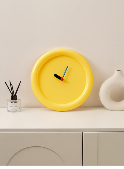 New Wall Mounted Clock Stand Creamy Style Clocks Home Decoration Desktop Silent Wall Decororation Home Decor Items Wall Clock