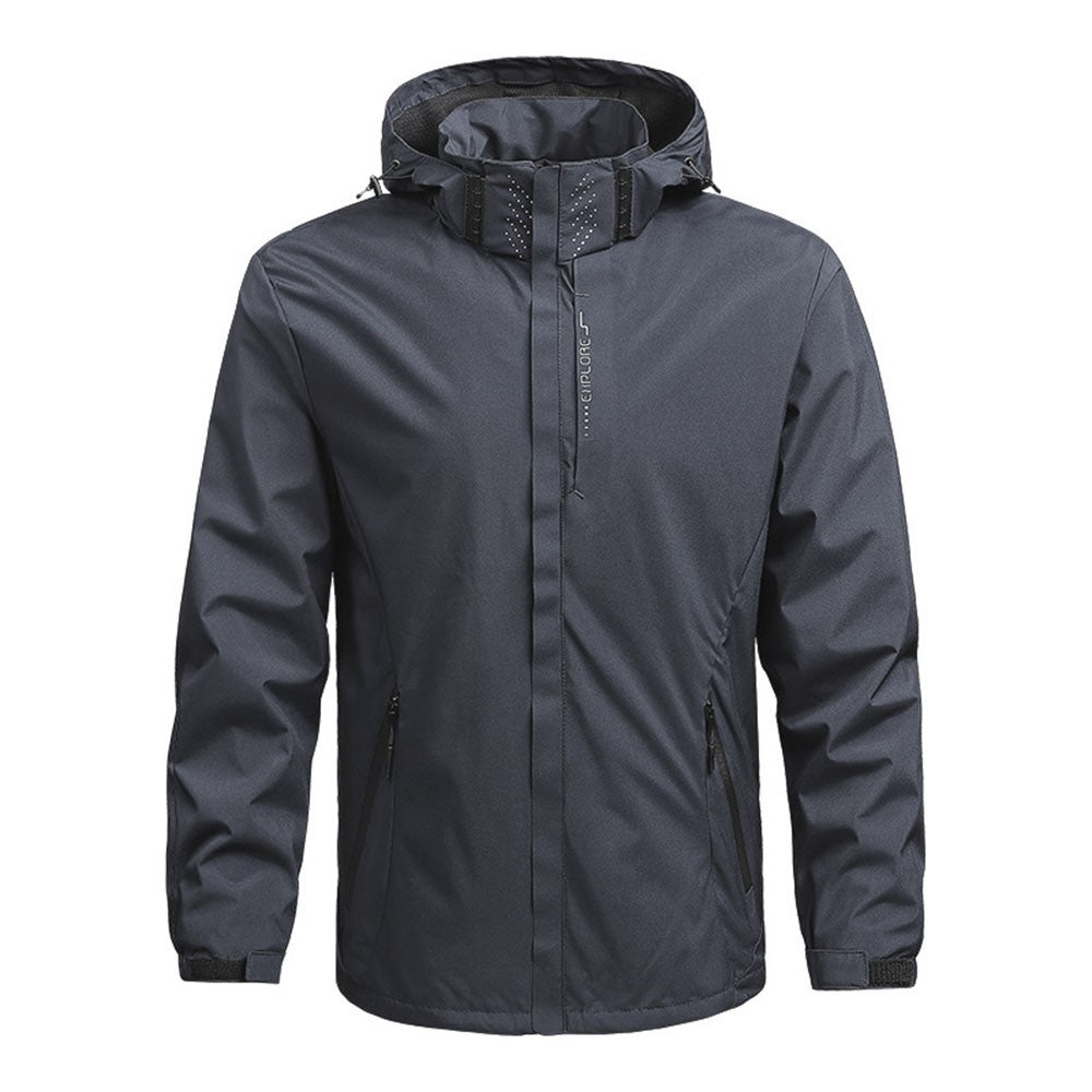 Men's Waterproof Rain Jacket Lightweight Outer Hooded Outdoor Raincoat Hiking Windproof Jacket Climbing Outdoor Jackets