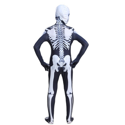 Halloween Cosplay Costume Skeleton Jumpsuit Monster Bodysuit Adult Kids Horror Style Cosplay Garment