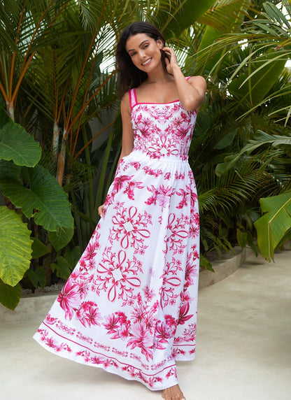 2024 Vintage Pattern Printed One Piece Swimsuit Swimwear Bikini Set Women Beachwear Clearance Wholesale